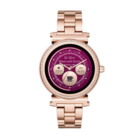 michael kors access sofie heart rate rose gold-tone smartwatch|Michael Kors .